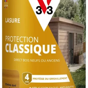 Lasure Protection Classique 4 ans chêne doré 0,75 L V33 Commander Vite