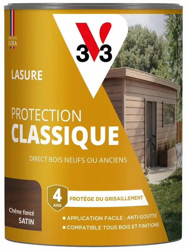 Lasure Protection Classique 4 ans chêne foncé 0,75 L V33 Acheter Direct