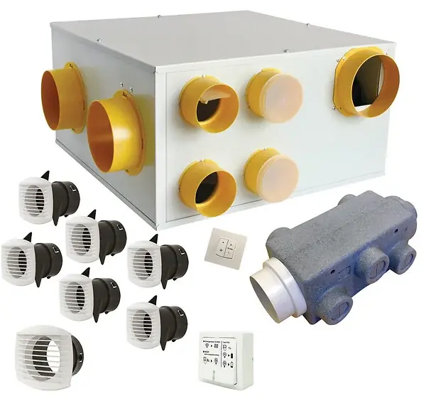 Kit VMC double flux PVC TWIN‘AIR DF 70 - 64.3W AUTOGYRE Promotion Saisonnière