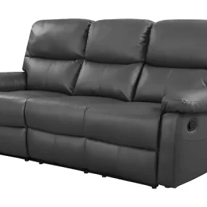 Canapé relax "Lincoln" - 197 x 89 x 103 cm - 3 places - Gris HABITAT ET JARDIN Haute Qualité