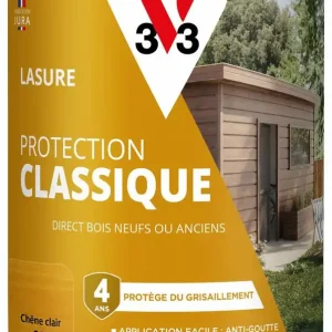 Solde Lasure Protection Classique 4 ans chêne clair 0,75 L V33