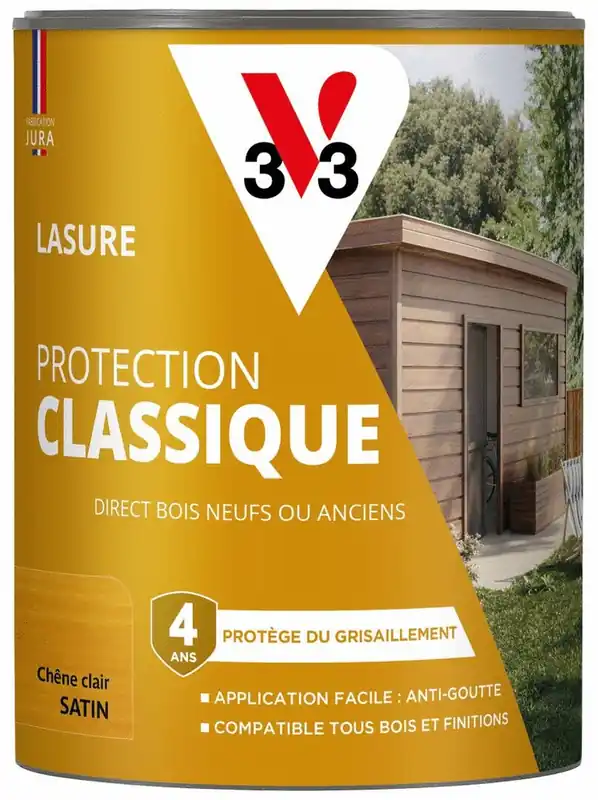 Solde Lasure Protection Classique 4 ans chêne clair 0,75 L V33