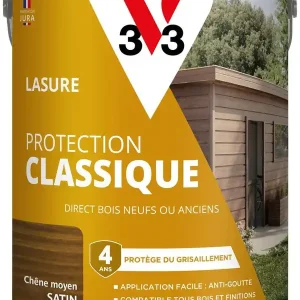Lasure Protection Classique 4 ans chêne moyen 5 L V33 Meilleur Choix