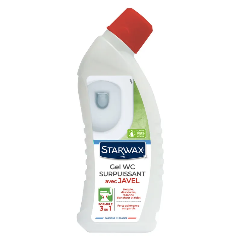Desinfectant gel javel wc 750ml - STARWAX Bon Marché