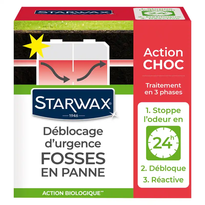 Populaire Traitement urgence fosses 3 x 200 g - STARWAX