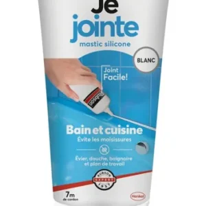 Mastic Silicone Bain & Cuisine Pure Anti-Moisissures Blanc 150 ml RUBSON Expédition Rapide