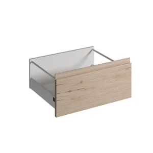 Promotion Façade tiroir effet bois naturel avec poignée intégrée pour meuble de cuisine Syncron ANV-02 OAK 27,6 x 60 cm OFITRES