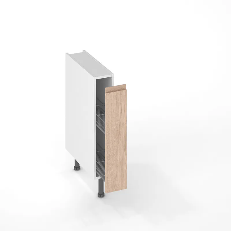 Vente Directe Façade effet bois naturel avec poignée intégrée pour meuble range-épices Syncron ANV-02 OAK 70 x 15 cm OFITRES