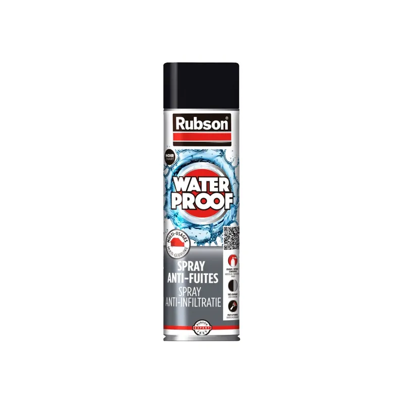 Super Prix Spray d‘étanchéité Waterproof noir 300 ml RUBSON
