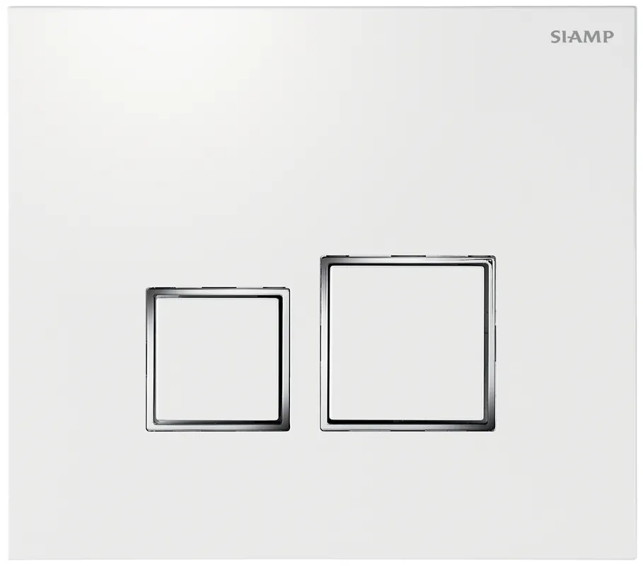 Offre Exclusive Plaque double commande pour WC suspendu blanche Square SIAMP