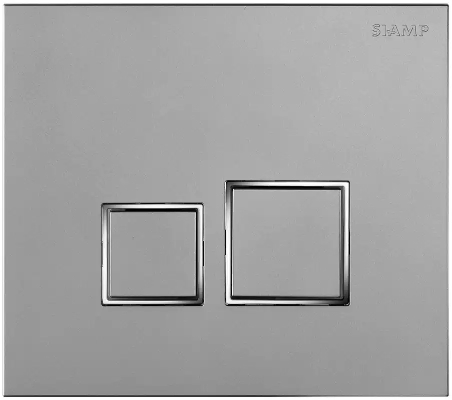 Plaque double commande pour WC suspendu aspect inox Square SIAMP Affaire À Saisir