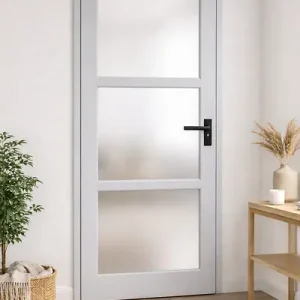 Nouvel Arrivage Bloc Porte Greyria Gris Clair Vitrée H204 x L83 cm Côte Tableau P.Gauche,Poignee GD MENUISERIES