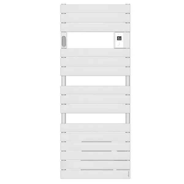 Usine Directe Sèche serviette Adélis Atlantic soufflant et connecté - 750 + 1000W - Blanc carat