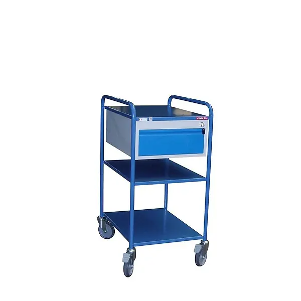 Fimm - Servante D‘atelier Mobile Charge 250 Kg 3 Plateaux 635 X 470 Mm + 1 Tiroir Satisfait Ou Remboursé