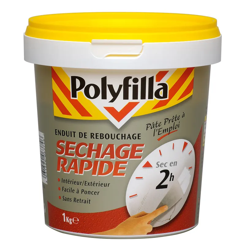 Achetez Aujourd'hui Enduit de rebouchage séchage rapide en pâte 1 kg POLYFILLA