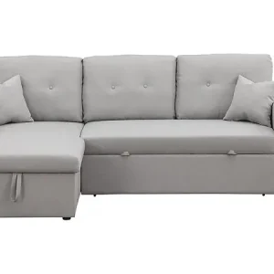 Canapé d‘angle convertible/réversible "Axel" - 3 places - Gris clair HABITAT ET JARDIN Nouvel Arrivage