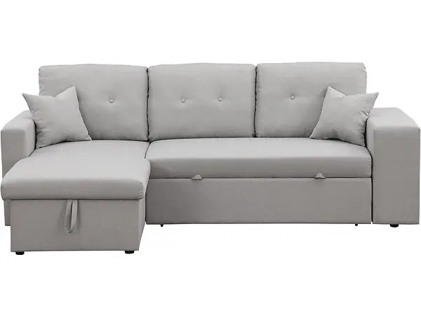 Canapé d‘angle convertible/réversible "Axel" - 3 places - Gris clair HABITAT ET JARDIN Nouvel Arrivage