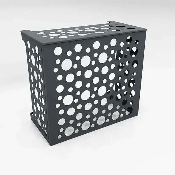 Dernier Modèle Cache climatiseur en aluminium Design 01 - Gris ELSEALU
