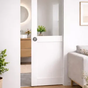 Prix Cassé Porte Coulissante Atelier blanc sans meneau H204 x L73 cm, Galandage (sans kit finition) GD MENUISERIES
