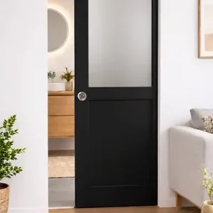 Porte Coulissante Athena Noir H204 x L73 cm, Galandage GD MENUISERIES Dernier Modèle
