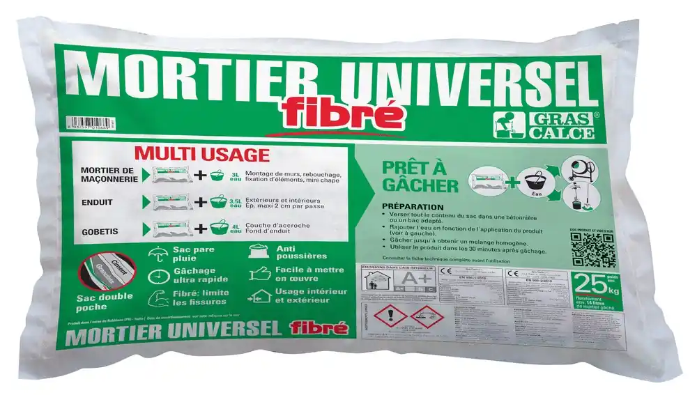 Prix Bas Mortier fibre sans poussière 25 kg LATERLITE