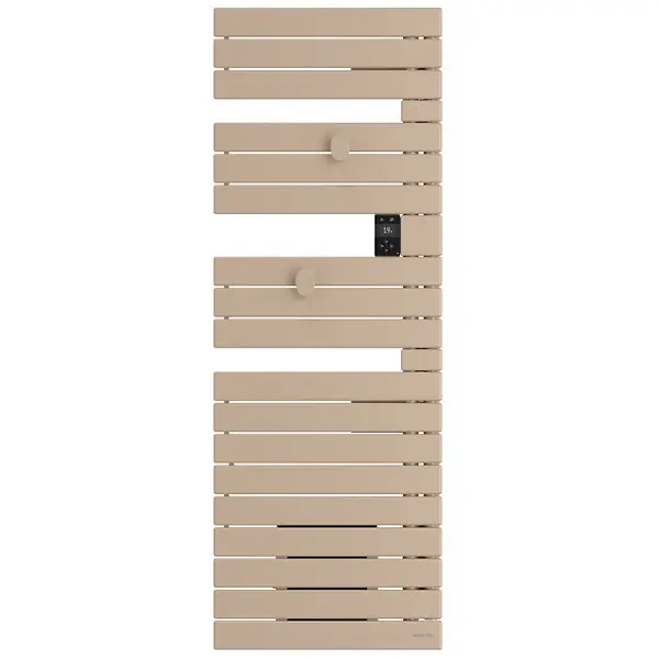 Offre Exclusive Sèche-serviettes connecté Nefertiti mât à droite 500W beige - ATLANTIC - 850025