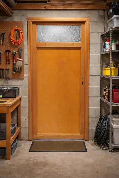 Pas Cher Porte De Service Bois Pagos, H200 x L80 Côte Tableau p. Gauche GD MENUISERIES