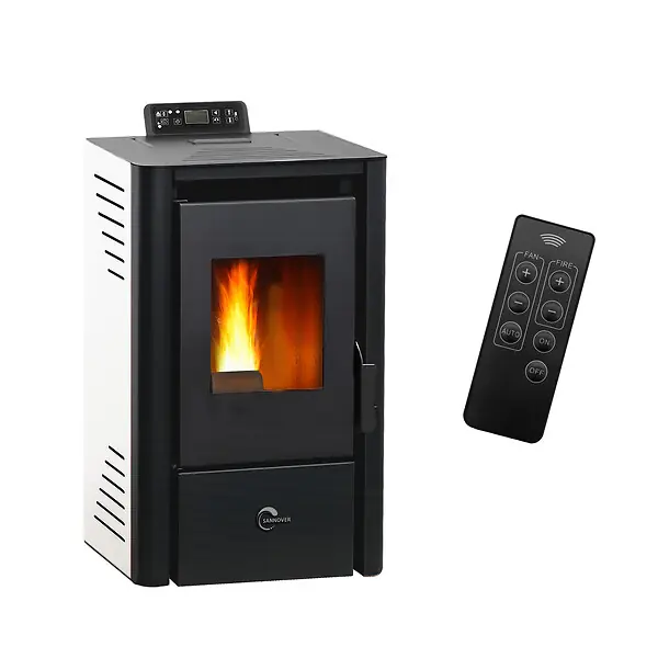 Poêle à granulés air Anita 9,4 kW Blanc Sannover Retour Gratuit
