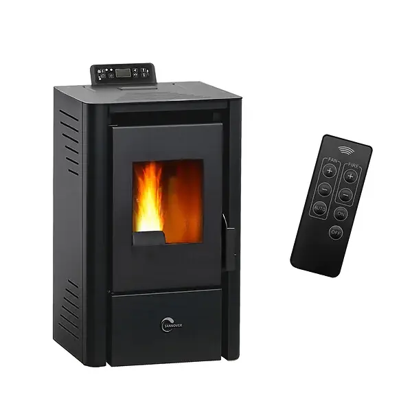 Meilleure Vente Poêle à granulés air Anita 9,4 kW Noir Sannover