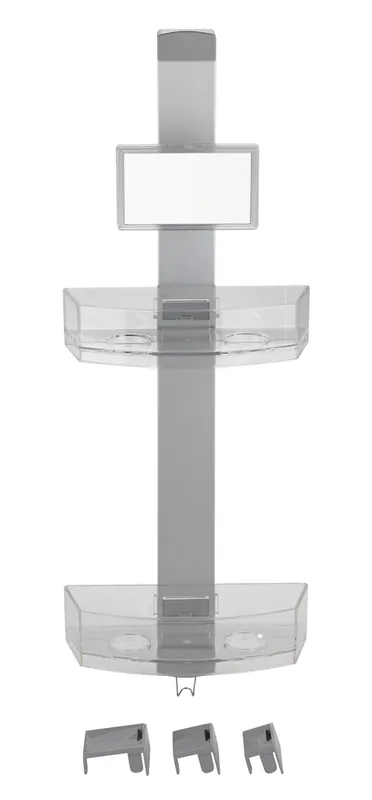 Serviteur de douche acier inox avec miroir Premium WENKO Meilleur Prix
