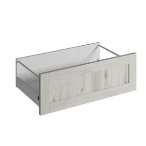 Façade tiroir à cadre effet bois blanchi pour meuble de cuisine Quadro ANV-01 OAK 27,6 x 80 cm OFITRES Meilleure Vente