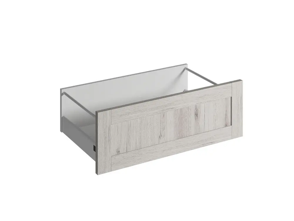 Façade tiroir à cadre effet bois blanchi pour meuble de cuisine Quadro ANV-01 OAK 27,6 x 80 cm OFITRES Meilleure Vente
