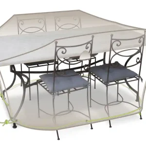 Housse de protection pour table rectangulaire avec chaises 4-6 personnes Cover Air JARDILINE Remise