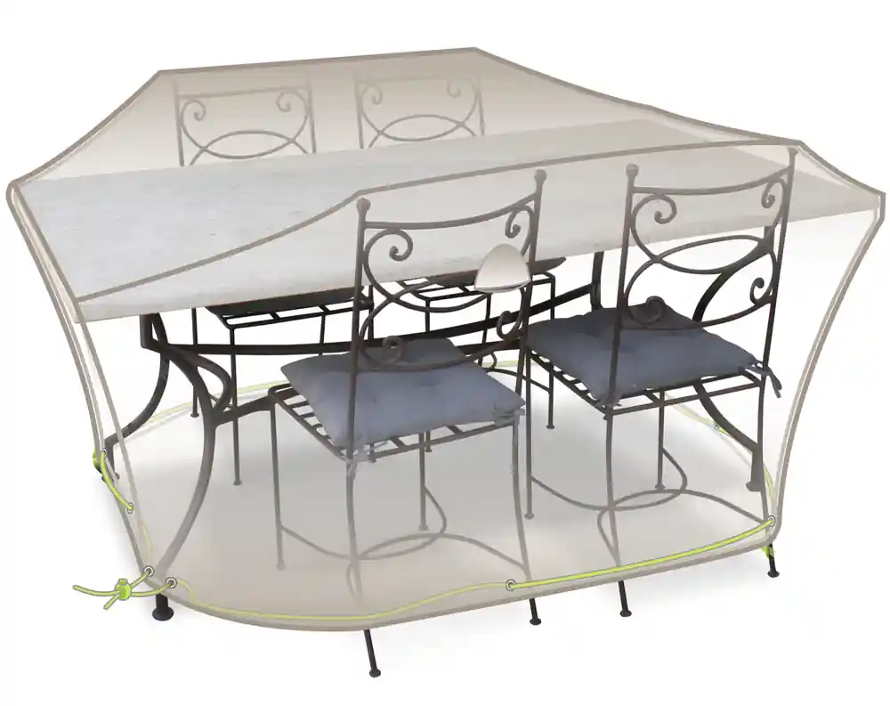 Housse de protection pour table rectangulaire avec chaises 4-6 personnes Cover Air JARDILINE Remise