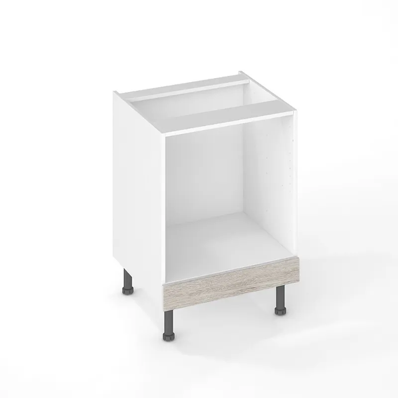 Satisfait Ou Remboursé Bandeau bas four effet bois blanchi pour meuble de cuisine Quadro ANV-01 OAK 10 x 60 cm OFITRES