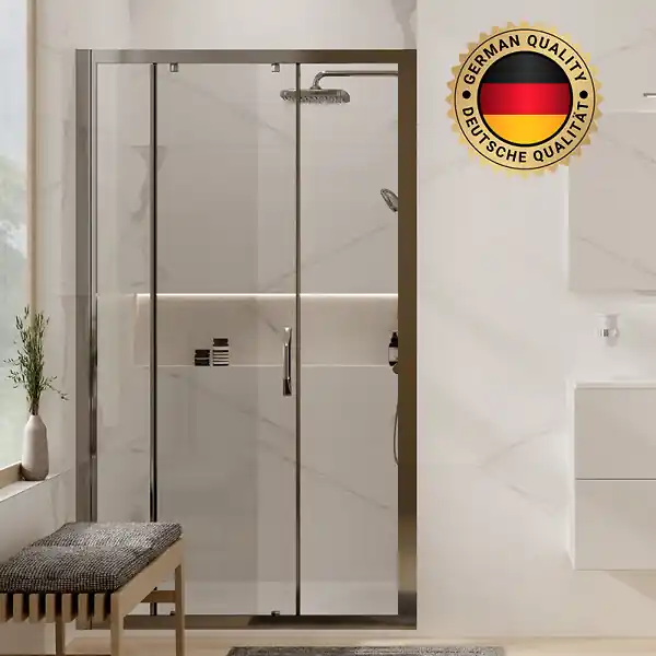 HÜPPE Pack Porte coulissante 120cm + Receveur Satalek 120x80cm Blanc (Huppe1-12080WH) HÃŒPPE Retour Gratuit