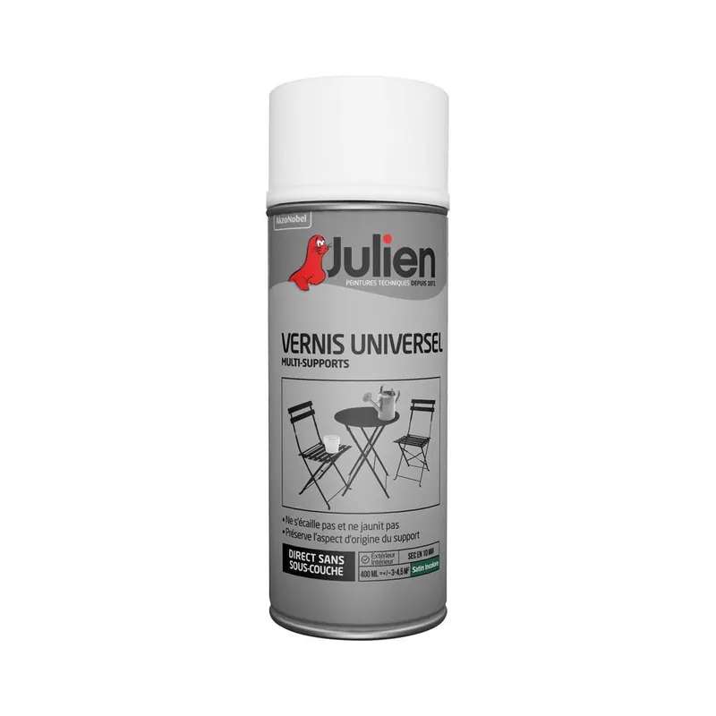 Nouveauté Vernis universel en aérosol Satin 400 ml - JULIEN