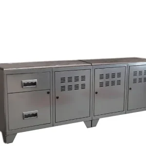 Meuble TV en métal - Naya - Aluminium brillant - 160 cm P.HENRY Bon Plan