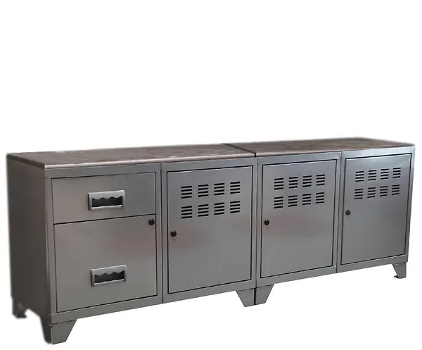 Meuble TV en métal - Naya - Aluminium brillant - 160 cm P.HENRY Bon Plan