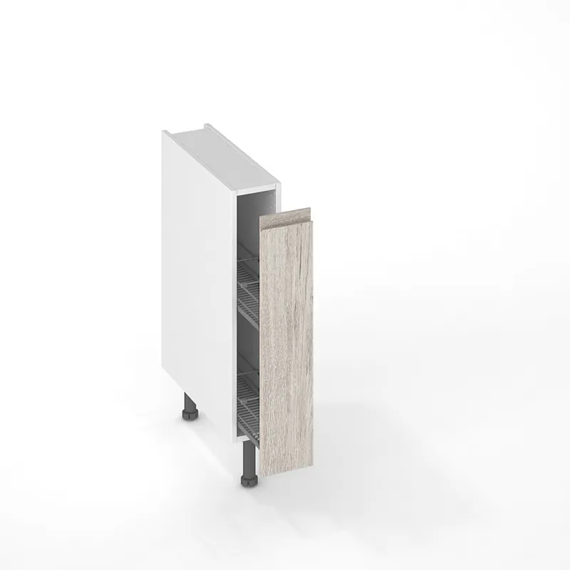 Nouvel Arrivage Façade effet bois blanchi avec poignée intégrée pour meuble range-épices Syncron ANV-01 OAK 70 x 15 cm OFITRES