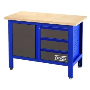 Table De Travail 3 Tiroirs+Porte 1000X600X865 Mm Alyco 129750 Offre Spéciale