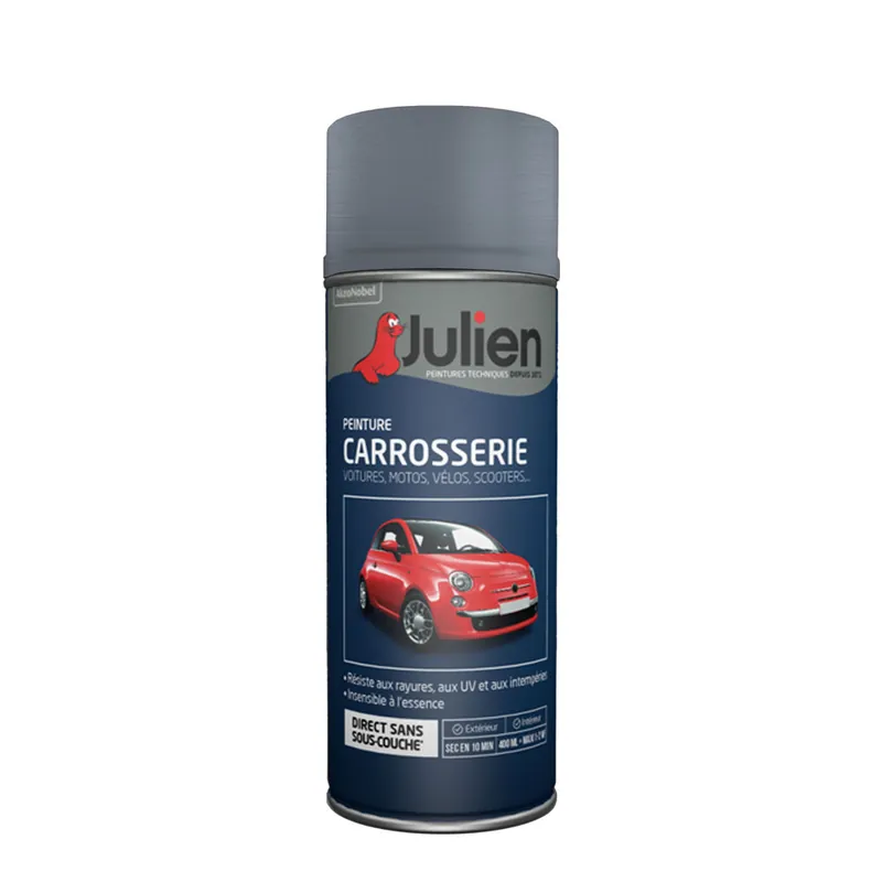 Bombe de peinture carrosserie gris altica métal 400 ml - JULIEN Dernière Chance