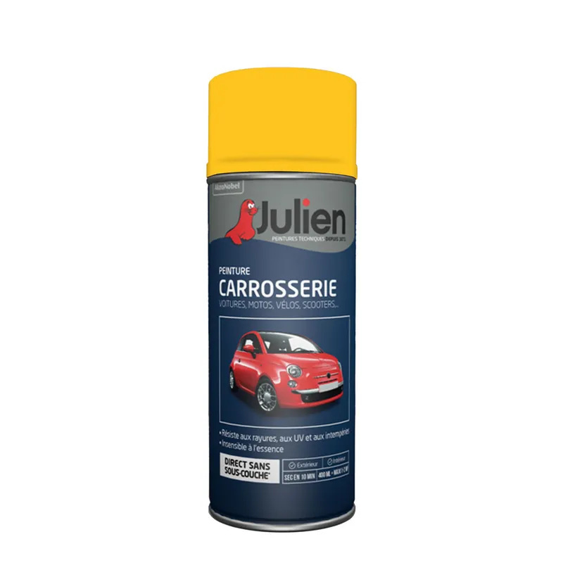 Offre Exclusive Bombe de peinture carrosserie jaune RAL 37128 400 ml - JULIEN