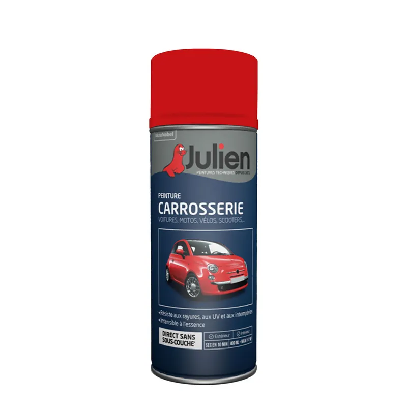 Bombe de peinture carrosserie rouge RAL 37114 400 ml - JULIEN Dernier Modèle