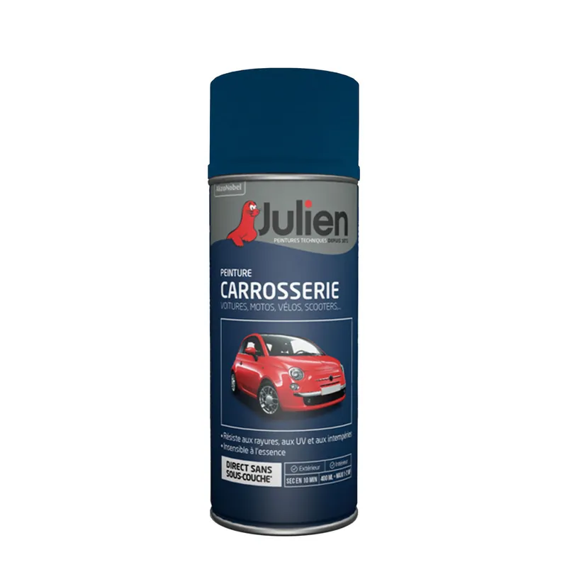 Acheter En Ligne Bombe de peinture carrosserie bleu nacre RAL 37124 400 ml - JULIEN