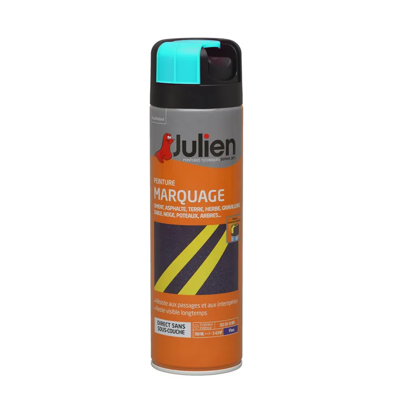 Meilleure Vente Bombe de peinture de marquage bleu mat 500 ml - JULIEN