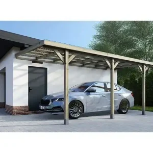 Dernier Modèle Carport, abri de voiture 3x5.24 m - 15 m2 - couverture PVC - CAR7-2PVCTR ALTANKA