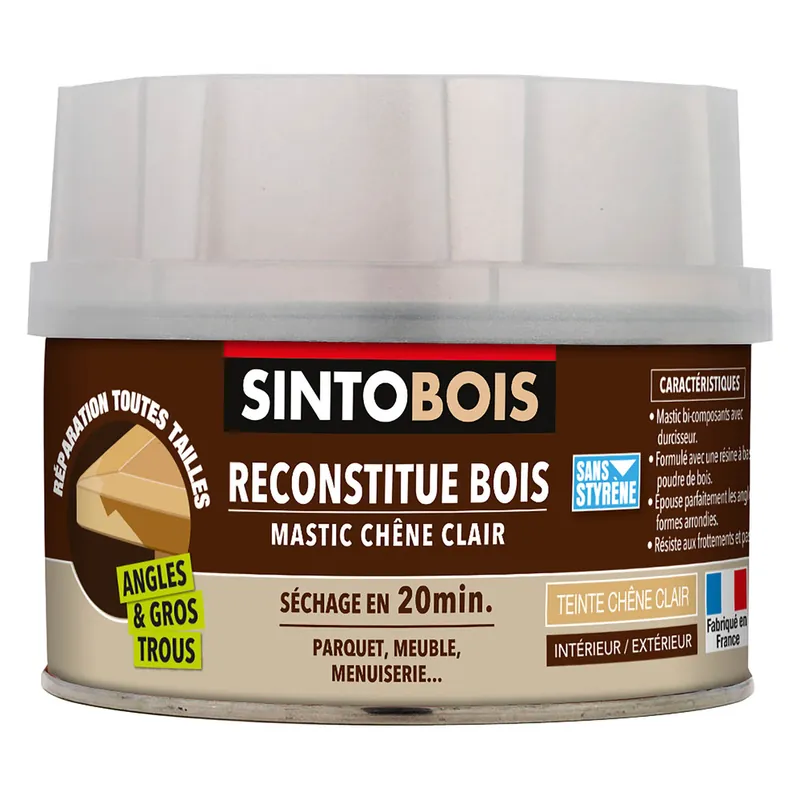 Mastic reconstituant chêne clair 190 gr SINTOBOIS Expédition Rapide