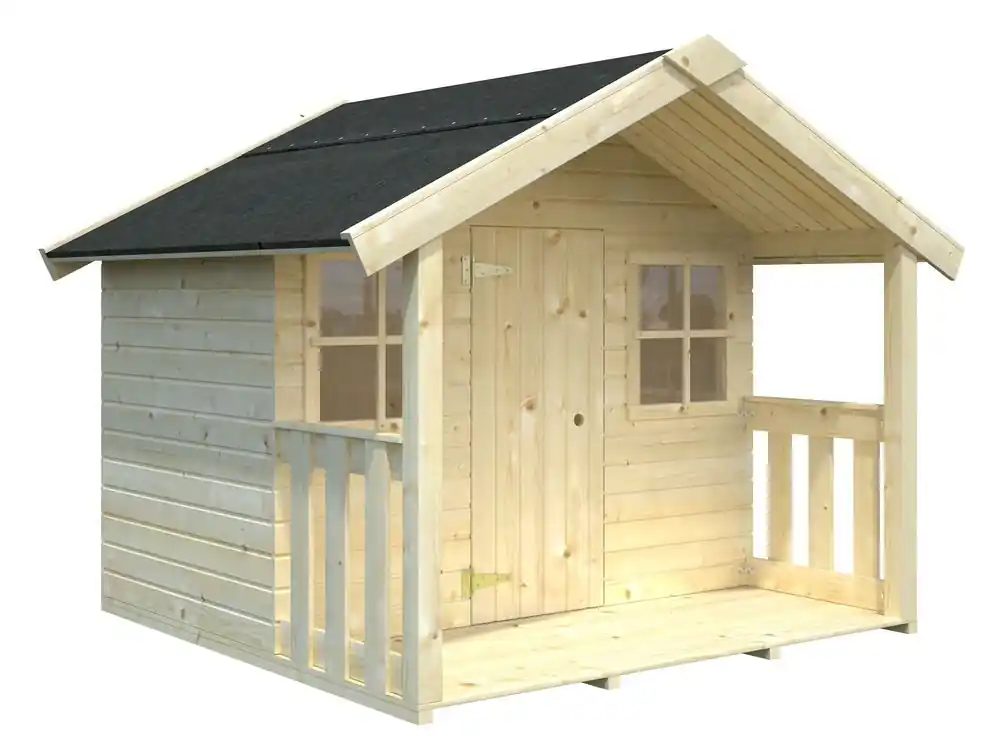 Super Prix Cabane de jeux en bois naturel Felix - 1,9 m² intérieur - Livraison à domicile incluse - PALMAKO