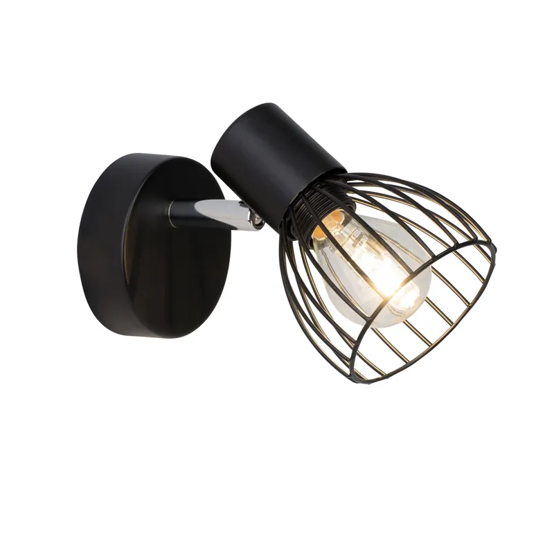 Paiement Sécurisé Spot intérieur E14 40W métal BLACKY BRILLIANT
